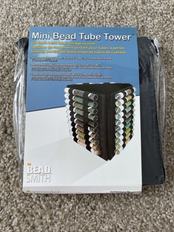 Mini Bead Tube Tower Portable Bead Storage Holds Up To 60 Tubes The BeadSmith