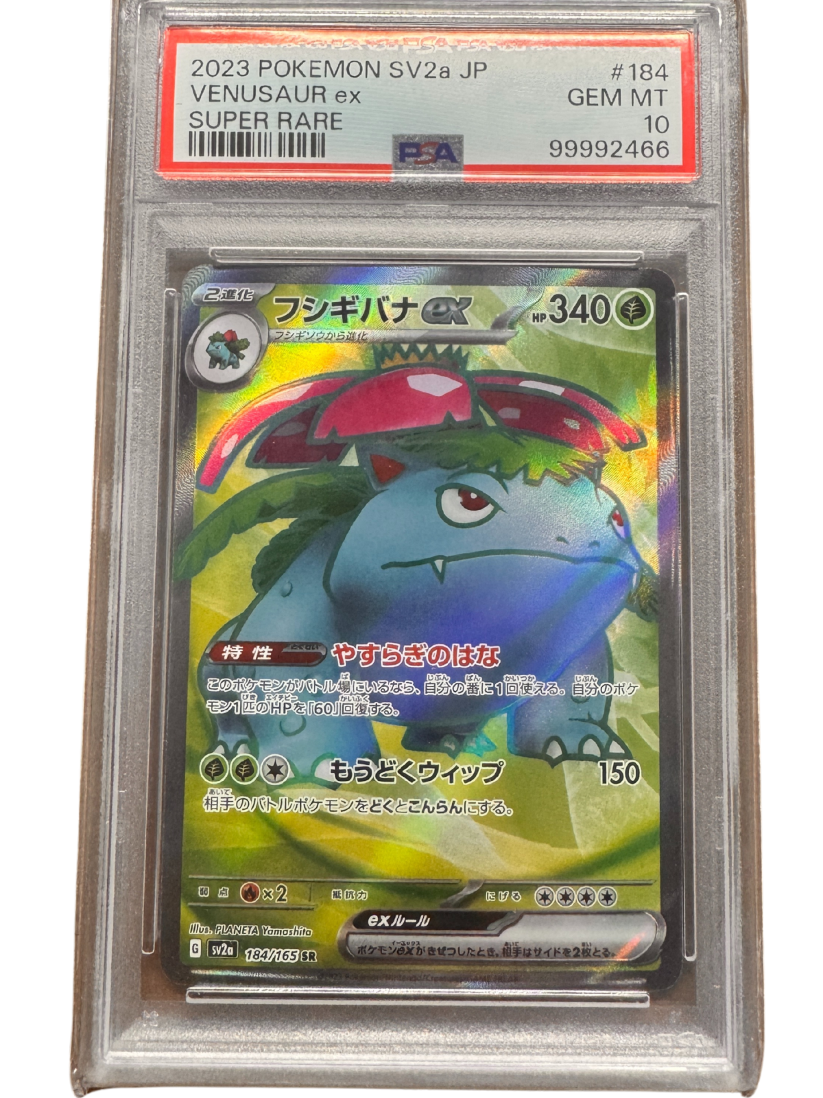 PSA 10 Venusaur ex 184/165 SR Full Art Japanese Pokemon 151