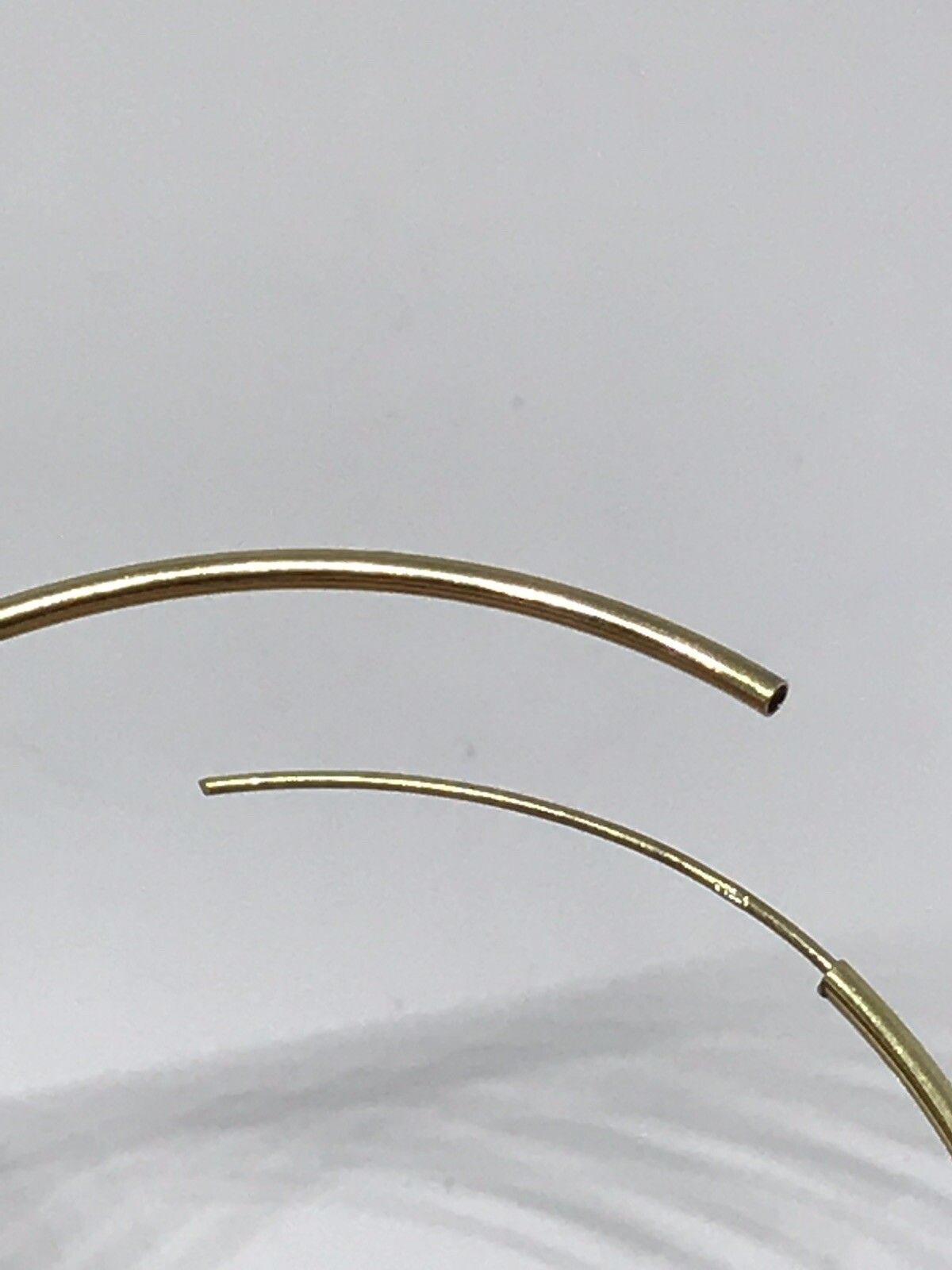 Pre-owned Handmade Gold 14k Hoop Earring Round Wide Thick Oro Solid Gift 11mm 32x43mm 1.20" Big In Yellow