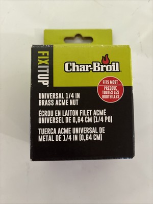CHAR-BROIL Propane Acme Nut UNIVERSAL 1/4-inch NPT #8384 - NEW
