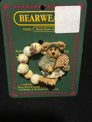 Boyds Bears Tennis BearWear Lapel Pin