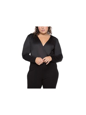 

Женский эластичный прозрачный боди с длинными рукавами BLACK TAPE Top Plus, Черный