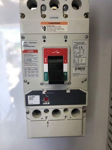 EATON L630E 3 pole 600 amp 600v LGE3630NN Installed In PLC never Wired Up(NEW)