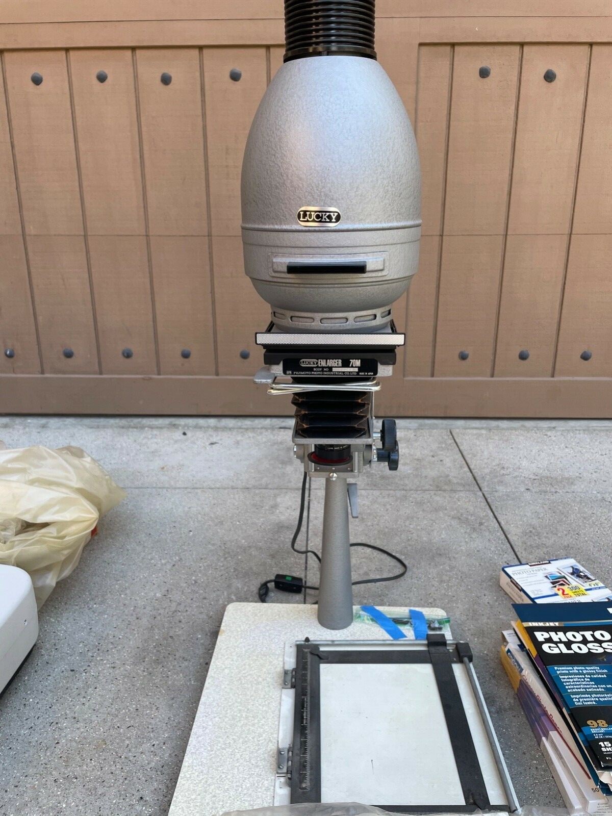 Lucky Enlarger - 70M Fujimoto Photo Industrial w/ Ruler Lucky Enlarger - 70M Fujimoto Photo Industrial w/ Ruler