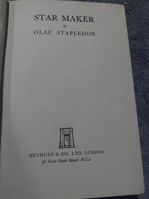 Science Fiction Olaf Stapledon Star Maker 1937 1st UK VG