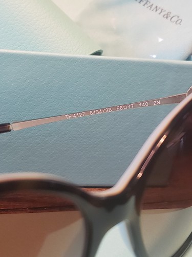 Pre-owned Tiffany & Co . Tf 4127 8134/3b Havana/blue & Brown Sunglasses