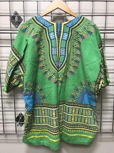 Men's Flashback & Freedom Shirt With Pockets Green Multi-color Size Medium