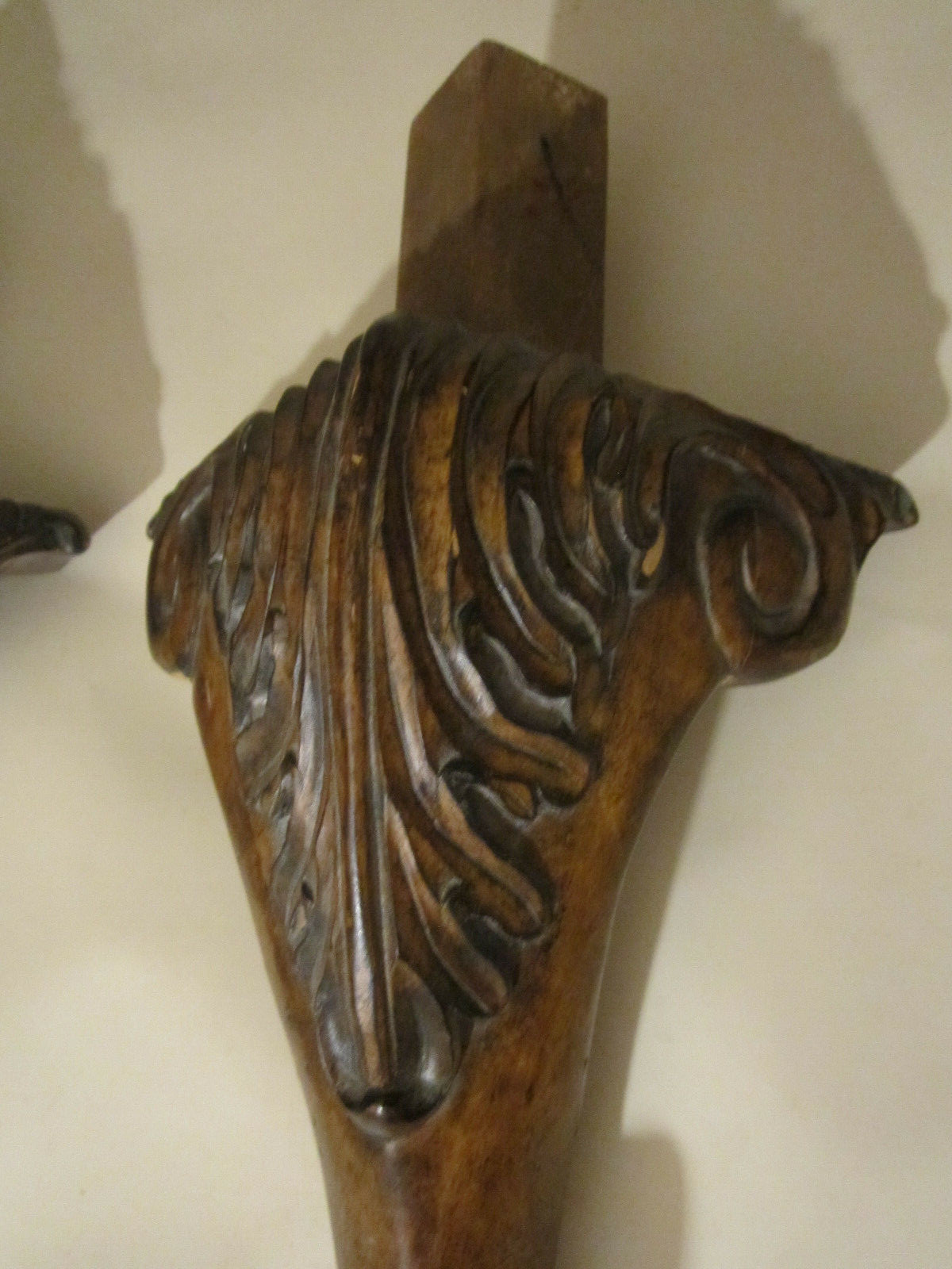 pair vintage carved claw foot for tables curios sofas sideboards servers legs  B