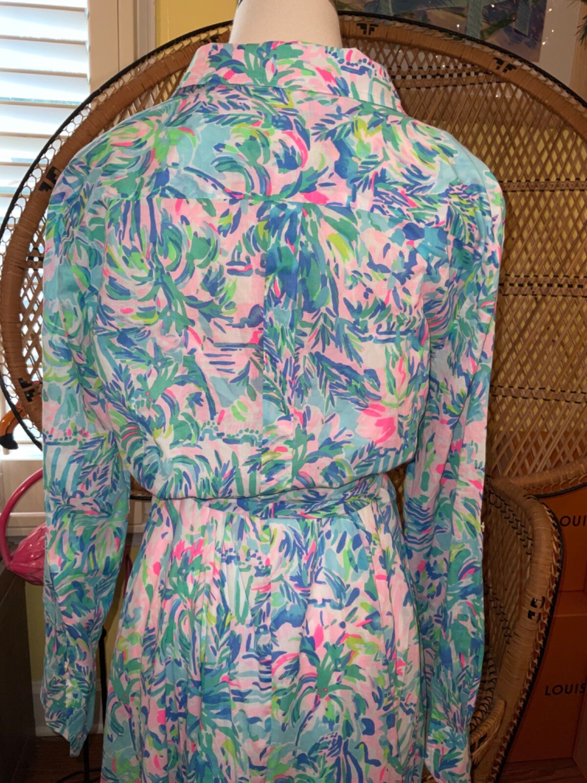 LILLY PULITZER LILLY PULITZER KALINA MIDI SHIRTDRESS CABANA COCKTAIL ? SIZE 8