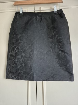 Clements Ribeiro Black skirt Jacquard fabric With Pockets, Size XS, 8 / 34