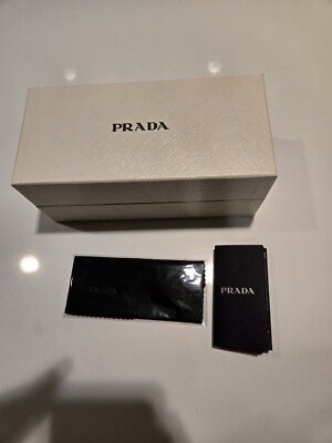 Prada Sunglasses Box White Empty w/ Cloth 7.75''x3.75''x3.25'' inches