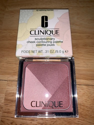 CLINIQUE SCULPTIONARY CHEEK CONTOURING PALETTE  02 DEFINING BERRIES .31OZ/9g NIB