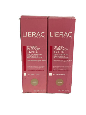 2 Pack - LIERAC HYDRA CHRONO + TEINTE Tinted Cream Moisturizing SAND 1oz BC