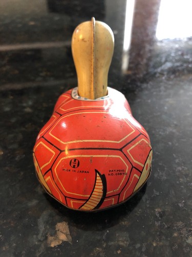 Vintage H Toy Tin Turtle Made In Japan