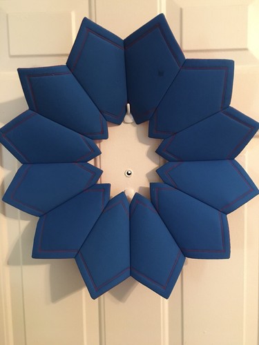 Decorative Wreath-Fold and Stitch Red, White, and Blue Wreath