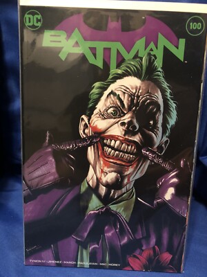 BATMAN #100 * NM+ * MICO SUAYAN Exclusive Trade Color Variant Ghost-Maker Joker