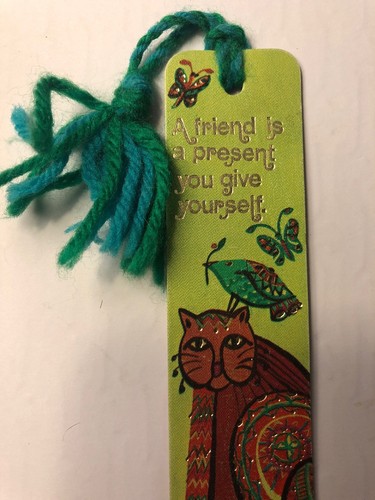 Vintage 1972 Cat Bookmark Tassel Whimsical Mouse Bird Butterfly Friend 70s/80s