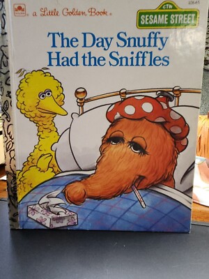 The Day Snuffy Had the Sniffles Little Golden Book 1991 Sesame Street Big Bird