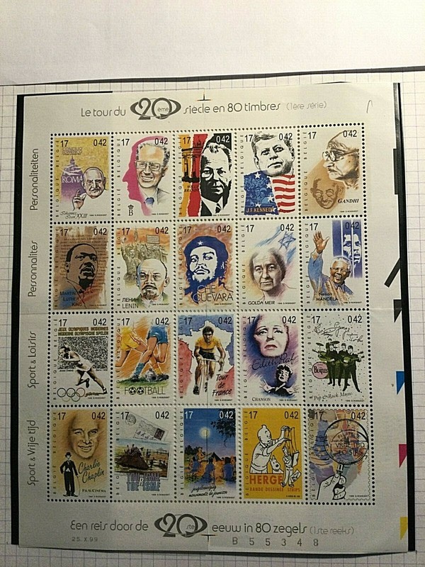 Timbres De Belgique    Feuille NÂ°2855 Ã  2874 Neuf