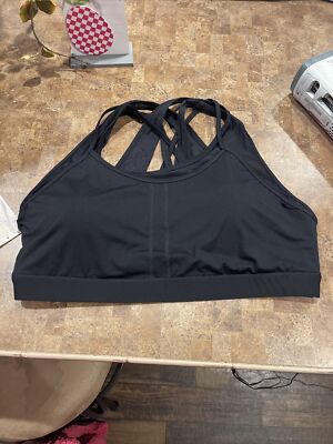 Fabletics Women's NWT Black Faye High Impact Mesh Overlay Sports Bra Sz 3x/20-22
