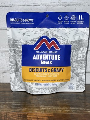 Mountain House Biscuits & Gravy, Freeze-Dried Camping & Backpacking 2 Servings