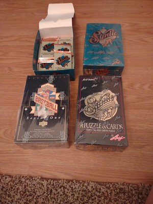 1991 & 1992 Leaf Studio Wax Box and 1993 Upper Deck Major League Series One