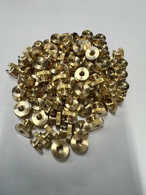 Knurled Thumb Nut Brass 8-32 Thread 9/32 length - 30 Pieces 7213B