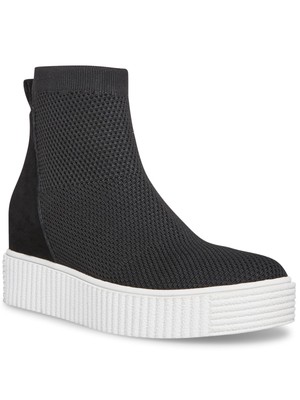 STEVEN NEW YORK Женские черные кожаные кроссовки Carana Slip On на платформе 1, 5 м