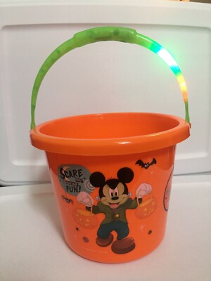Halloween Light Up Treat Pail Mickey Mouse-Minnie Mouse-Spiderman-Marvel Heroes