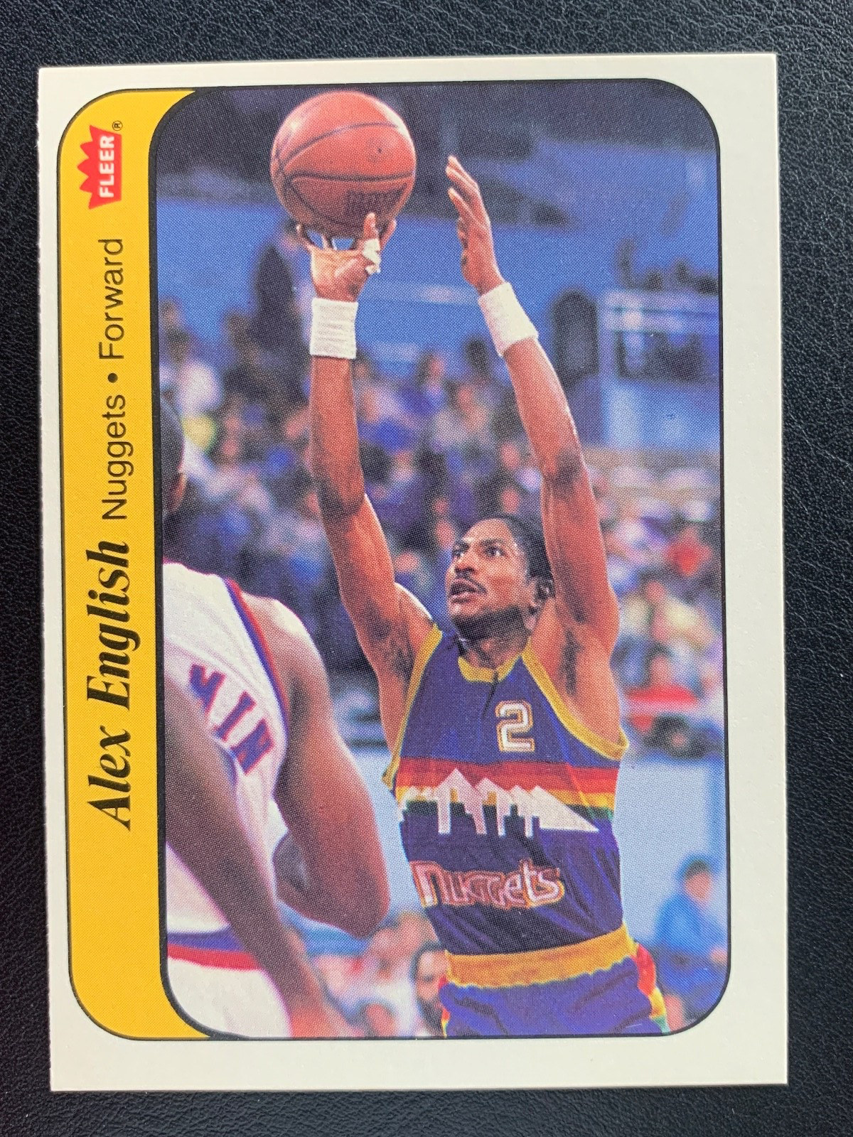 1986 Fleer Basketball Sticker #4 Alex English #1