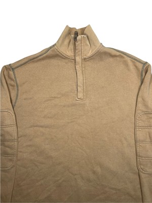 Men s L Sweatshirt Sweater Khaki Brown Gander Mountain Hunting Long Sleeve