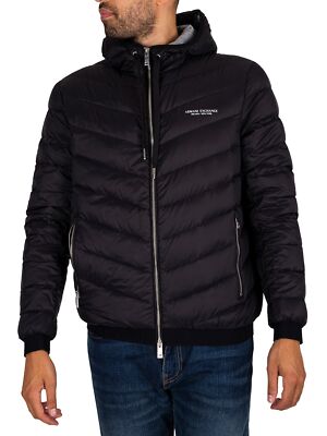 

Мужской тканый пуховик с капюшоном Armani Exchange, черный, 8NZB53-ZNW3Z-0217