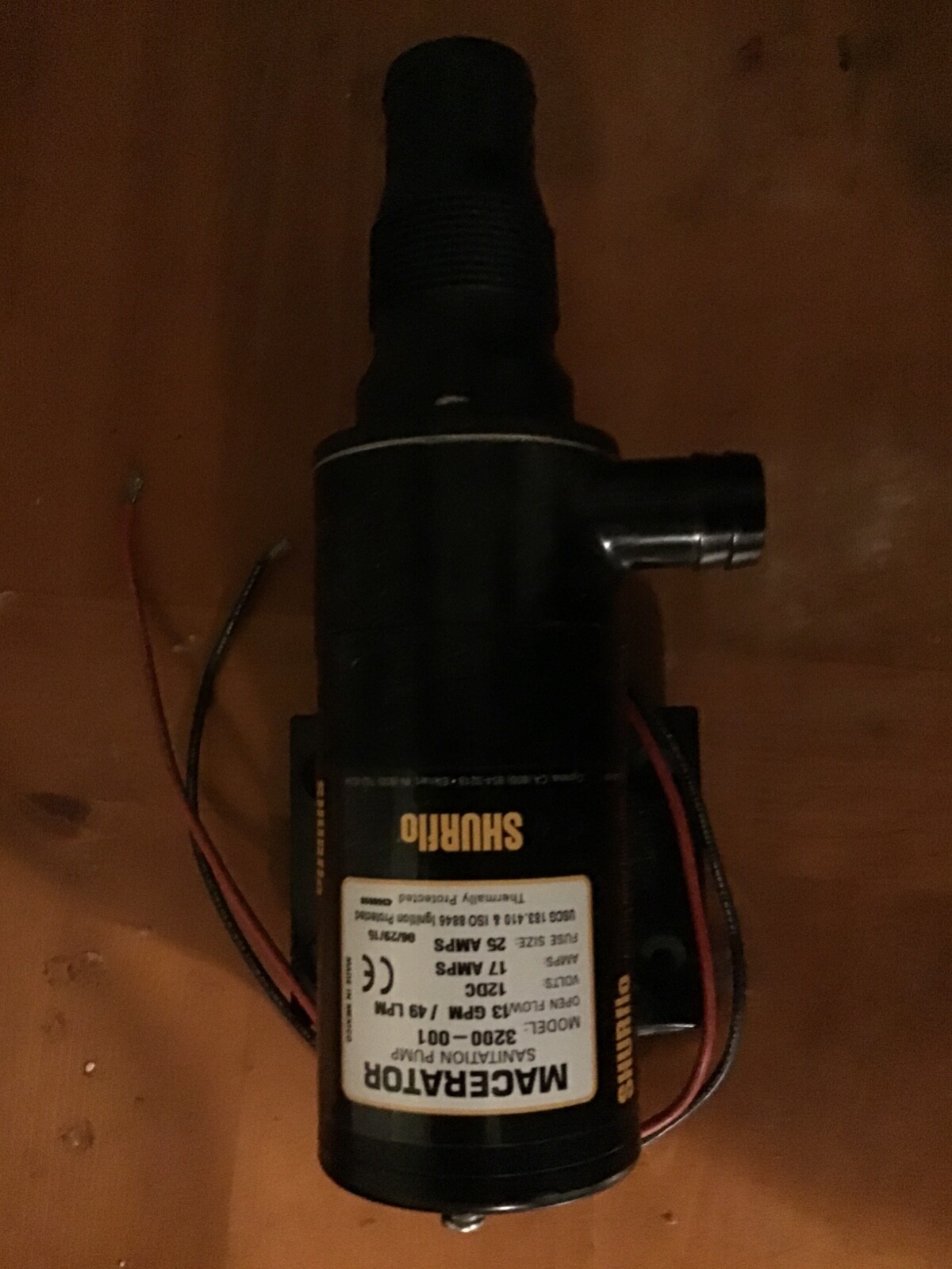 shurflo macerator pump