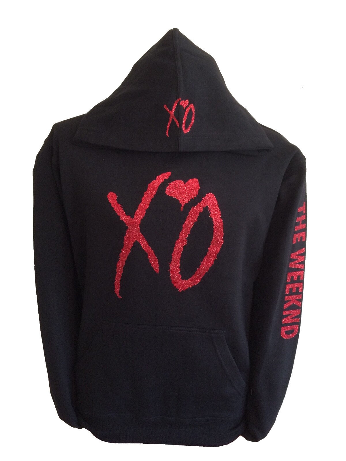 XO the weekend hoodie red glitter design hoodie Hooded Sweatshirt | eBay