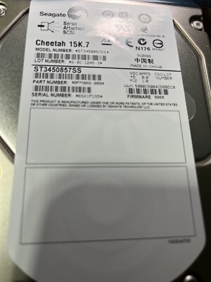Seagate BRAND NEWCheetah 15K.7 ST3450857SS 450GB 15K SAS 6G 3.5 Drive