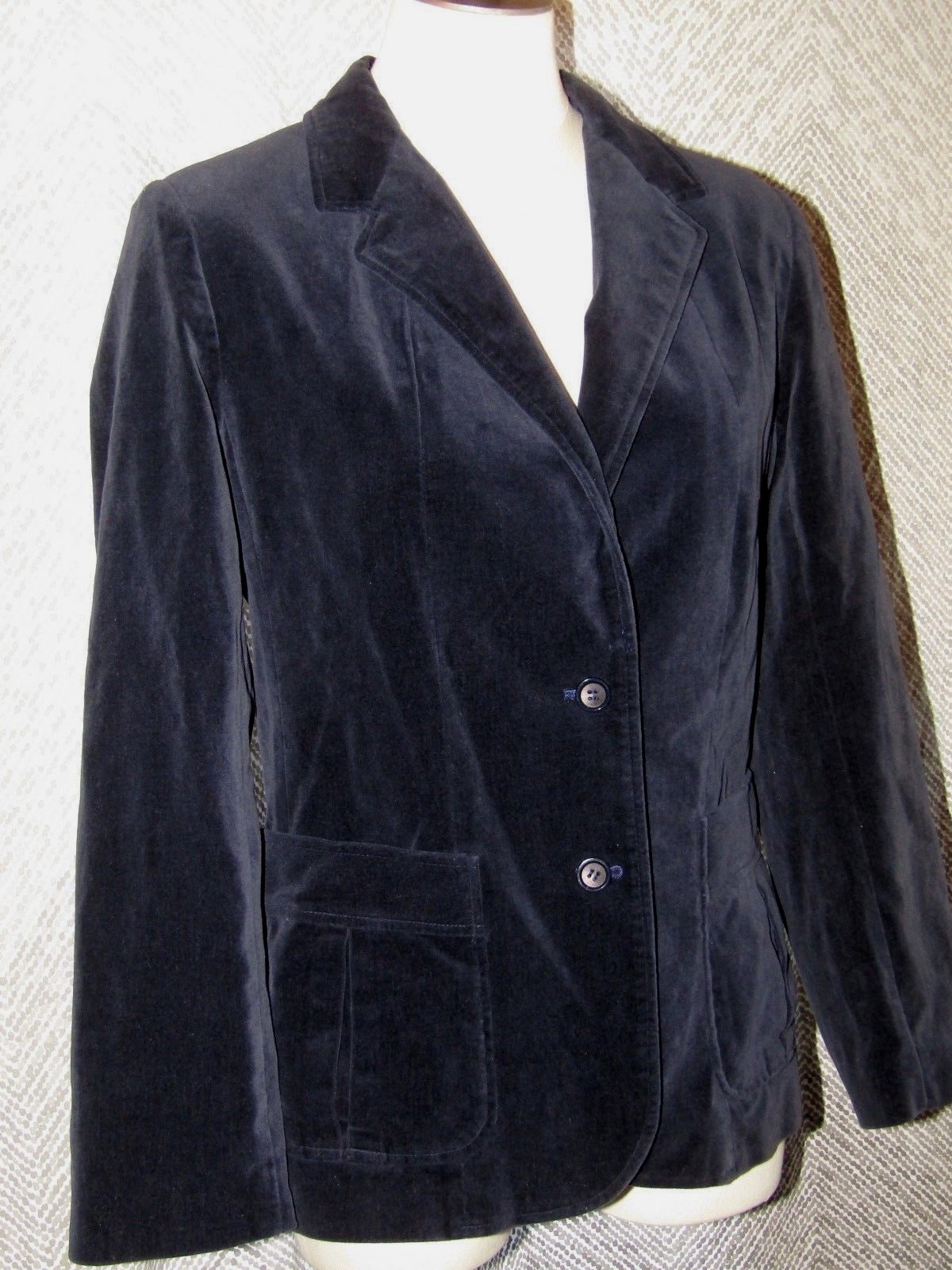 Vintage TR Bentley Womens Velvet Blazer Size 12 Suit Jacket Royal Blue JAPAN