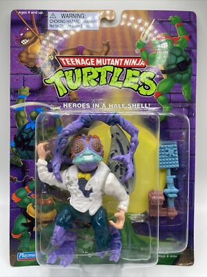 TMNT  Baxter Stockman 1995 solid figure near mint Purple Card