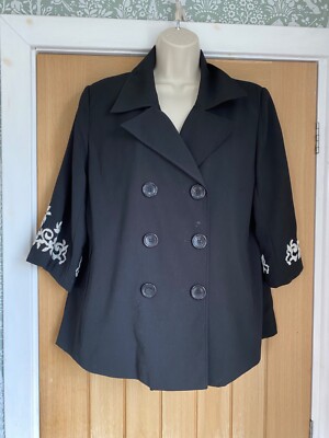 stunning black white embroidered occasion jacket by Wardrobe s16