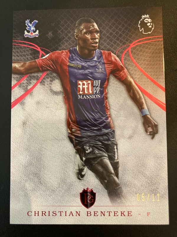 2016 Topps Premier Gold Red 44 Christian Benteke Ed/11 Crystal Palace