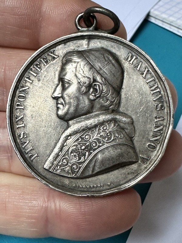MÃ©Dailles Pie Ix Pontifex Max Anno V En Argent 43 Mm Girometti Et Une  Leo Xiii