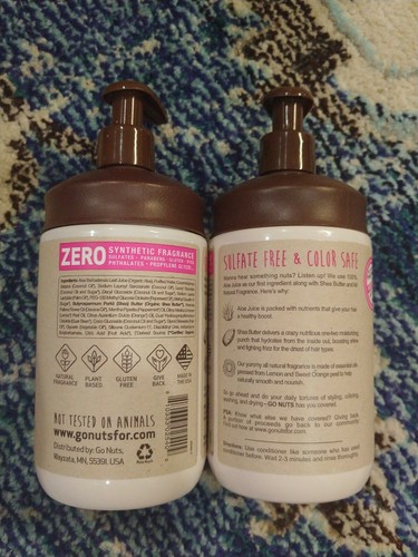 Go Nuts For Shea Butter Moisturizing Hair  Shampoo & Conditioner 16 Oz  Pump