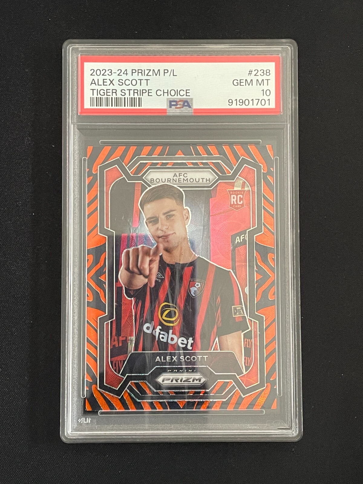 Alex Scott 2023-24 Prizm P/L RC Tiger Stripe Choice Prizm