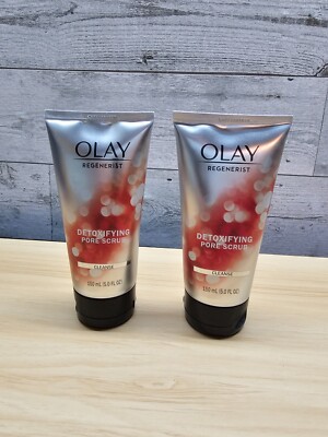 OLAY REGENERIST - DETOXIFYING PORE SCRUB - CLEANSE - 5 FL. OZ. - LOT OF 2
