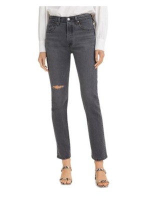 

Женские серые джинсы скинни с карманами и молнией LEVIS, талия 32, Серый, 295020182