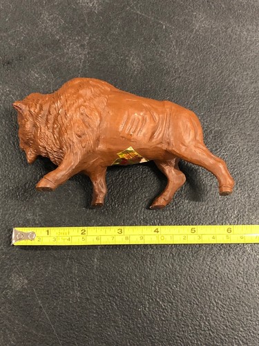 Vintage MCM Red Mill MFG. Bison Buffalo Figurine Handcrafted USA