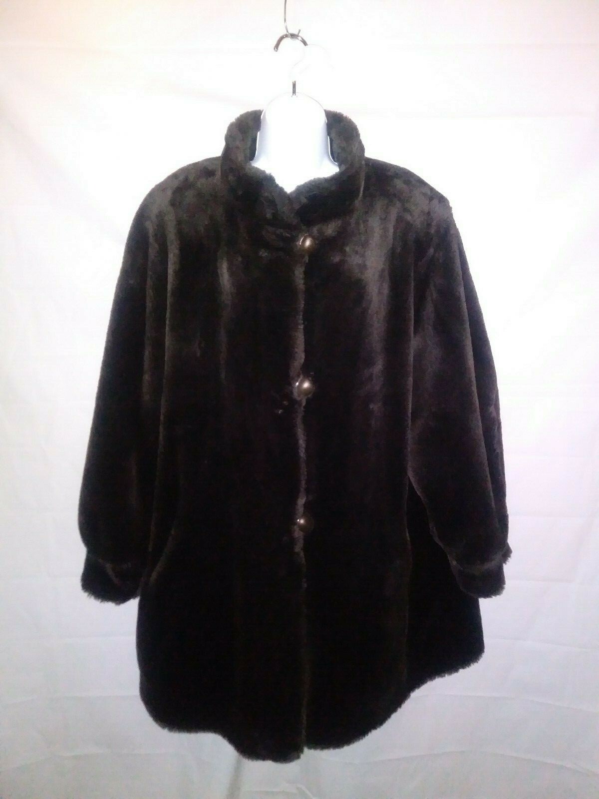 J PERCY for Marvin Richards Knee Length Faux Fur Mink Coat