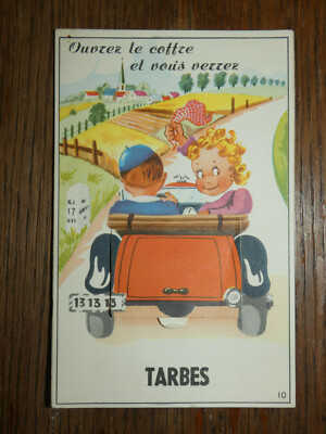 CPA humoristique trabes , ouvrez le coffre et vous verrez 1957