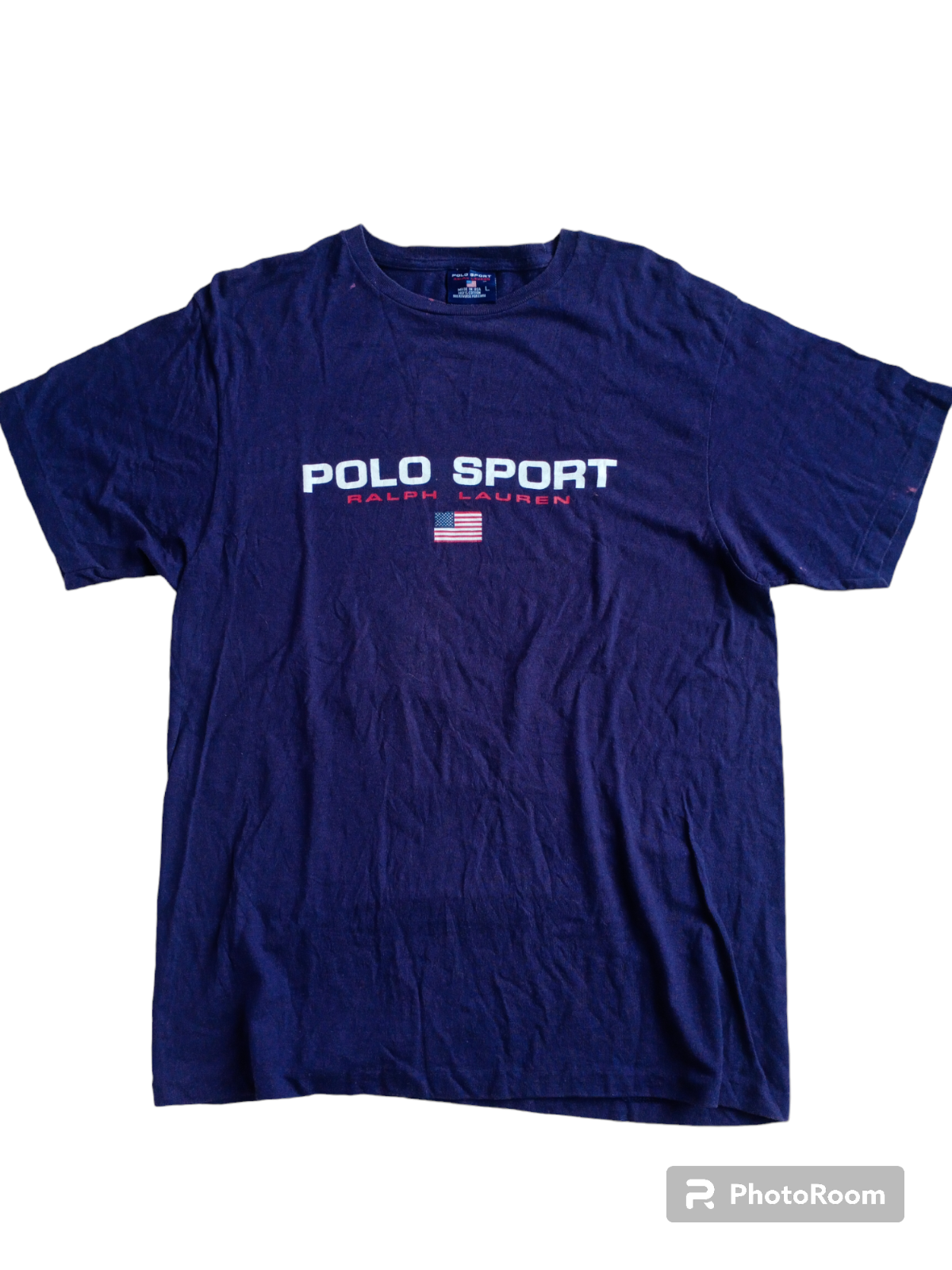 Vintage 90s Polo Sport Ralph Lauren Spell Out USA Flag Logo