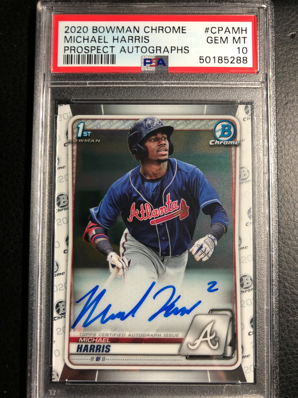 1st BOWMAN AUTO MICHAEL HARRIS Ⅱ PSA10 Michael Harris II 2020 Bowman Chrome #CPA-MH Prospect Auto