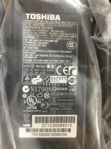 OEM Toshiba AC Adapter Cord PA3714E-1AC3 Power Supply